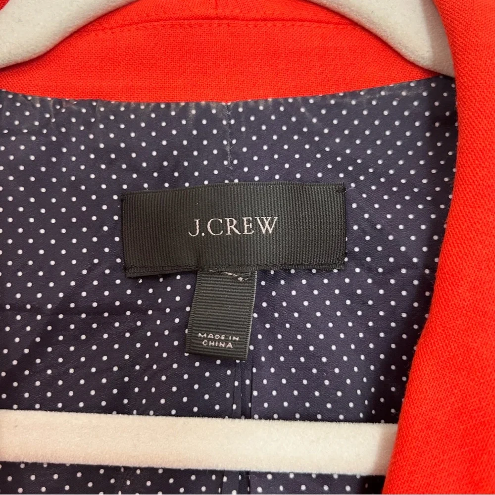J.Crew Red Wool Blend Blazer Jacket
